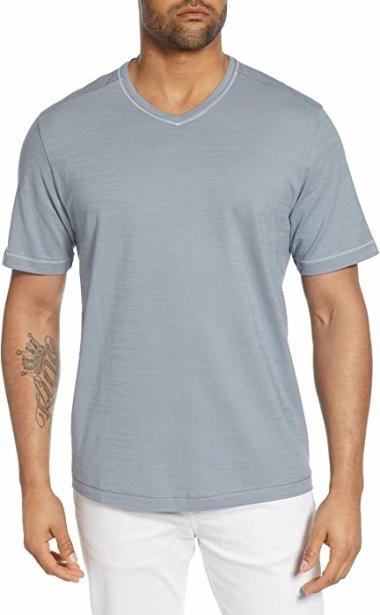 Tommy Bahama Men's V-Neck T-Shirt 100% Cotton Wave Tropic V-Neck