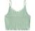 Verdusa Women's Contrast Lace Spaghetti Strap Ribbed Knit Crop Cami Top