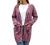 GRECERELLE Women's Loose Open Front Long Sleeve Solid Color Knit Cardigans Sweater Blouses with Pockets