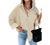 Sidefeel Women Corduroy Long Sleeve Button Down Shirt Oversized Jacket Tops