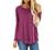 HIYIYEZI Fall Tops for Women Long Sleeve Side Split Casual Loose Tunic Top