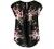 Milumia Women's Elegant Floral Print Petal Cap Sleeve Pleated Vacation Office Work Blouse Top