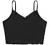 Verdusa Women's Contrast Lace Spaghetti Strap Ribbed Knit Crop Cami Top