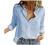 Womens Shirts V Neck Short/Long Sleeve Button Down Casual Blouses Plus Size Tops Dressy Office Business Work Shirt Top