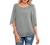 Neineiwu Womens Casual Scoop Neck Loose Top 3/4 Sleeve Chiffon Blouse Shirt Tops