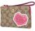 COACH WOMENS Corner Zip Wristlet In Canvas Leather