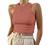 KAMISSY Women Basic Crew Neck Crop Tank Top Solid Rib-Knit Binding Crop Top