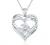 CDE Forever Love Heart Pendant Necklaces for Women 925 Sterling Silver with Birthstone Zirconia, Birthday Anniversary Jewelry Gift for Women Wife Girls