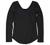 Ann Taylor LOFT Women's Long Sleeve Double-Scoop Neck Cotton Tee