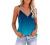 Womens Fashion 2022 Summer Tops Dressy Plunge V Neck Zip Up Spaghetti Strap Tank Top Sleeveless Camisole Shirts Blouse