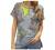 Graphic Tees for Women Round Neck Abstract Face Vintage Aesthetic Printing Short Sleeve T-Shirts Casual Summer Blouses