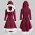 iDWZA Womens Winter Fashion Long Sleeve Patchwork Hooded Vintage Dress Party Dress