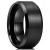 King Will Basic 6mm 7mm 8mm 9mm 10mm Men Wedding Black/Silver Tungsten Ring Matte Finish Beveled Polished Edge Comfort Fit