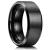 King Will Basic 6mm 7mm 8mm 9mm 10mm Men Wedding Black/Silver Tungsten Ring Matte Finish Beveled Polished Edge Comfort Fit