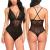 Avidlove Women Snap Crotch Lingerie Sexy Lace Bodysuit Deep V Teddy One Piece Lace Babydoll