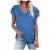 Smooto 2022 Women Summer Blouses Casual V-Neck Short Sleeve T-Shirt Oversized Blouse Women Basic Tee Tops