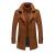 Men's Warmer Wool Coat, Removable Double Collar Peas Coats,Casual Business Slim Fit,Windproof Plus Cotton Coat