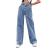 MASZONE High Waisted Jeans for Women Y2K Fashion Wide Leg Denim Pants Loose Back Butterfly Print Straight Trousers Jeans