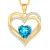 CDE Heart Necklaces for Women Gold-Plated 925 Sterling Silver Birthstone Pendant Necklace Birthday Jewelry Gifts for Women Girls Her Sister Friends