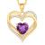 CDE Heart Necklaces for Women Gold-Plated 925 Sterling Silver Birthstone Pendant Necklace Birthday Jewelry Gifts for Women Girls Her Sister Friends