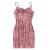 ZAFUL Women's Stars Print Side Slit Velvet Sleeveless Mini Dress Sexy Cowl Front Spaghetti Strap A-Line Mini Dress