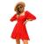 EXLURA Womens Lantern Sleeve Tie Back Dress Ruffled Off Shoulder A-Line Vintage Mini Dress