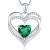 CDE Heart Necklaces for Women Gold-Plated 925 Sterling Silver Birthstone Pendant Necklace Birthday Jewelry Gifts for Women Girls Her Sister Friends