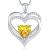 CDE Heart Necklaces for Women Gold-Plated 925 Sterling Silver Birthstone Pendant Necklace Birthday Jewelry Gifts for Women Girls Her Sister Friends