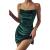 ZAFUL Women's Sexy Spaghetti Straps Side Slit Stain Cami Dress A Line Solid Party Club Hoilday Slip Dress