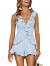 Simplee Women's Summer Beach Ruffle V Neck Sleeveless Backless Jumpsuit Romper