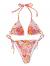 SOLY HUX Women's Floral Print Halter Triangle Tie Side Bikini Set Two Piece Swimsuits