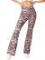 SOLY HUX Women's Print Elastic High Waisted Flare Leg Bell Bottom Pants