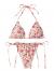 SOLY HUX Women's Floral Print Halter Triangle Tie Side Bikini Set Two Piece Swimsuits