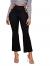 WDIRARA Women's Cut Out Wide Leg Flare Pants High Waist Stretch Self Tie Solid Long Pants