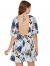 Floerns Women's Ditsy Floral Plunge Neck Knot Front A Line Short Dress