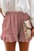 NEYOUQE Womens Cotton Linen Casual Summer Elastic Waist Comfy Shorts with Pocket