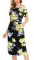 Simier Fariry Women's Hide Belly Blouson Knee Length Dress with Pockets