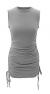 HZSONNE Women's Bodycon Mini Party Dress Sleeveless Ruched Tank Dress Drawstring Side Lace Up Sexy Dress