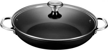 Le Creuset Toughened Nonstick PRO Shallow Casserole/Braiser with Glass Lid, 4 qt.