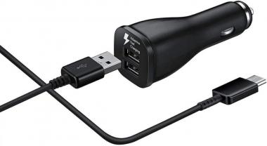 SAMSUNG Super Fast Dual Car Charger (45W+15W) Two Ports EP-L5300 Black