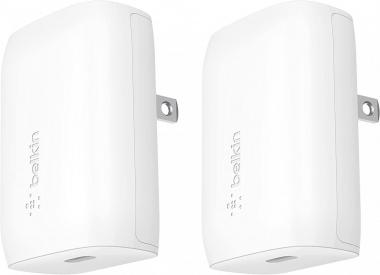 Belkin 30W USB C Wall Charger with PPS, PowerDelivery, USB-IF Certified PD 3.0 Fast Charging for iPhone 13, Pro, Pro Max, Mini, Galaxy S21 Ultra, Plus, iPad, AirPods, MacBook Air and More, 2-Pack