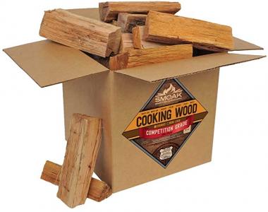 Smoak Firewood Cooking Wood Logs - USDA Certified Kiln Dried (8inch Pieces, 25-30lbs - Red Oak)