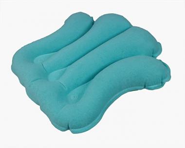 ObboMed® HB-1200N Luxury Inflatable Terry Cloth Shell Spa Neck Support Bath Pillow with 4 Suction Cups for Bathtub, Hot tub, Jacuzzi, Whirlpool, Home Spa tub – Color : Tiffany Blue