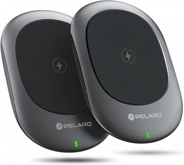 PELARD Wireless Charger 2 Pack 15W Max Wireless Charger for iPhone Fast Wireless Charging Pad for Multiple Devices LG Pixel AirPods Pro (NO QC Adapter,Not Compatible with MagSafe Magnetic Charging)