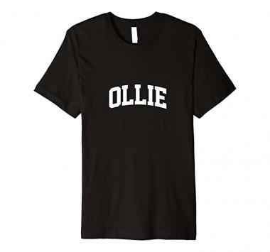 Ollie Name Family Vintage Retro College Sports Arch Funny Premium T-Shirt