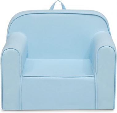 Delta Children Cozee Chair for Kids for Ages 18 Months and Up, Light Blue