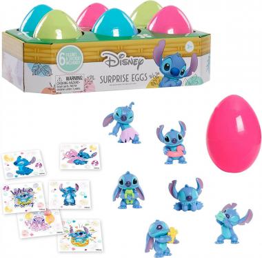 Just Play Disney Stitch Surprise Eggs Easter Basket Stuffers, Blind Bag Collectible Figures in Capsule, Officially Licensed Kids Toys for Ages 3 Up, Gifts and Presents