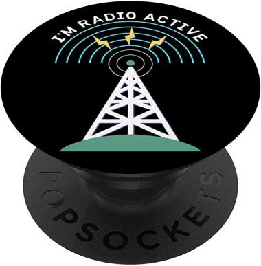 I'm Radio Active Antenna Tower HAM Operator Funny HAM Radio PopSockets Grip and Stand for Phones and Tablets