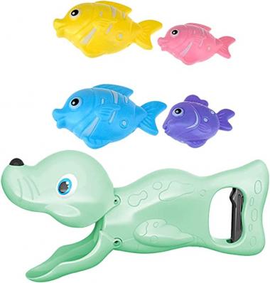 balacoo Sea Lion Grabber Baby Bath Toys 2021 Upgraded Catching Fish Game Bathtub Toys with Teeth Biting Action for Kids Toddlers