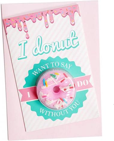 Bridesmaid Proposal Cards with Bath Bombs | Bridesmaids Proposal Gifts | Bridesmaid Card Pack | Be My Bridesmaid | Donut Style (10 Pack)